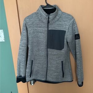 Stylish Gray Jacket with Black Details